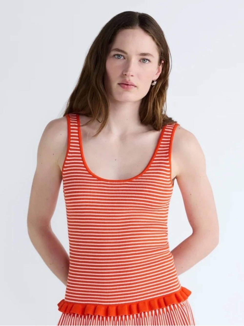Free Assembly Women's and Women's Plus Ruffle Hem Knit Tank Top - NWOT